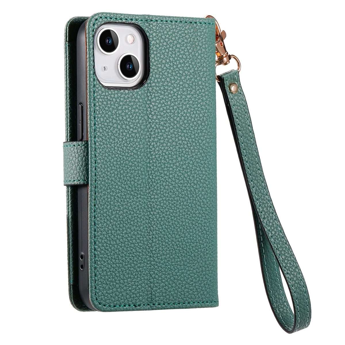 For iPhone 11 Pro Love Zipper Lanyard Leather Phone Case(Green)