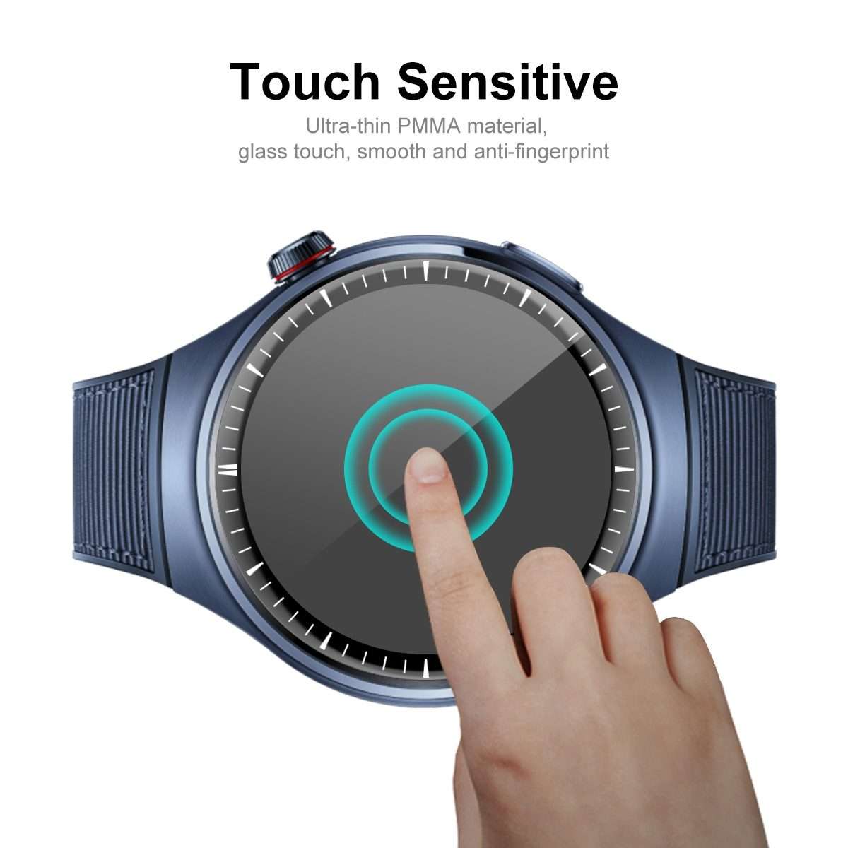 5pcs For Huawei Watch 4 Pro ENKAY 3D Full Coverage Soft PC Edge + PMMA HD Screen Protector Film