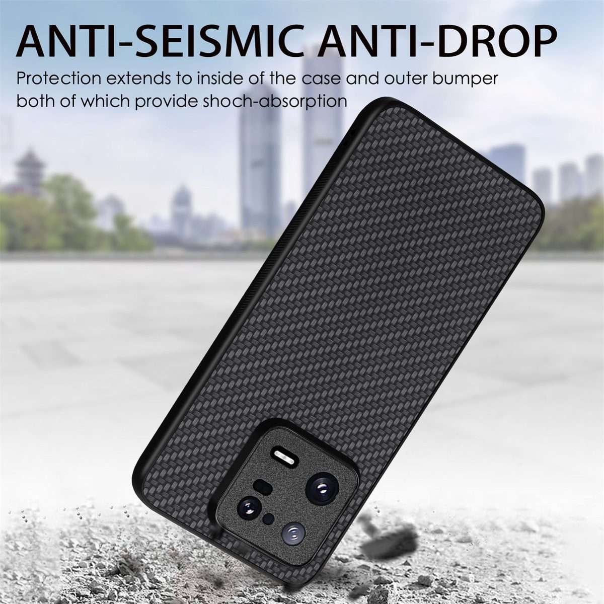 For Redmi Note 14 Pro+ 5G Carbon Fiber Texture Leather Back Cover Phone Case(Khaki)