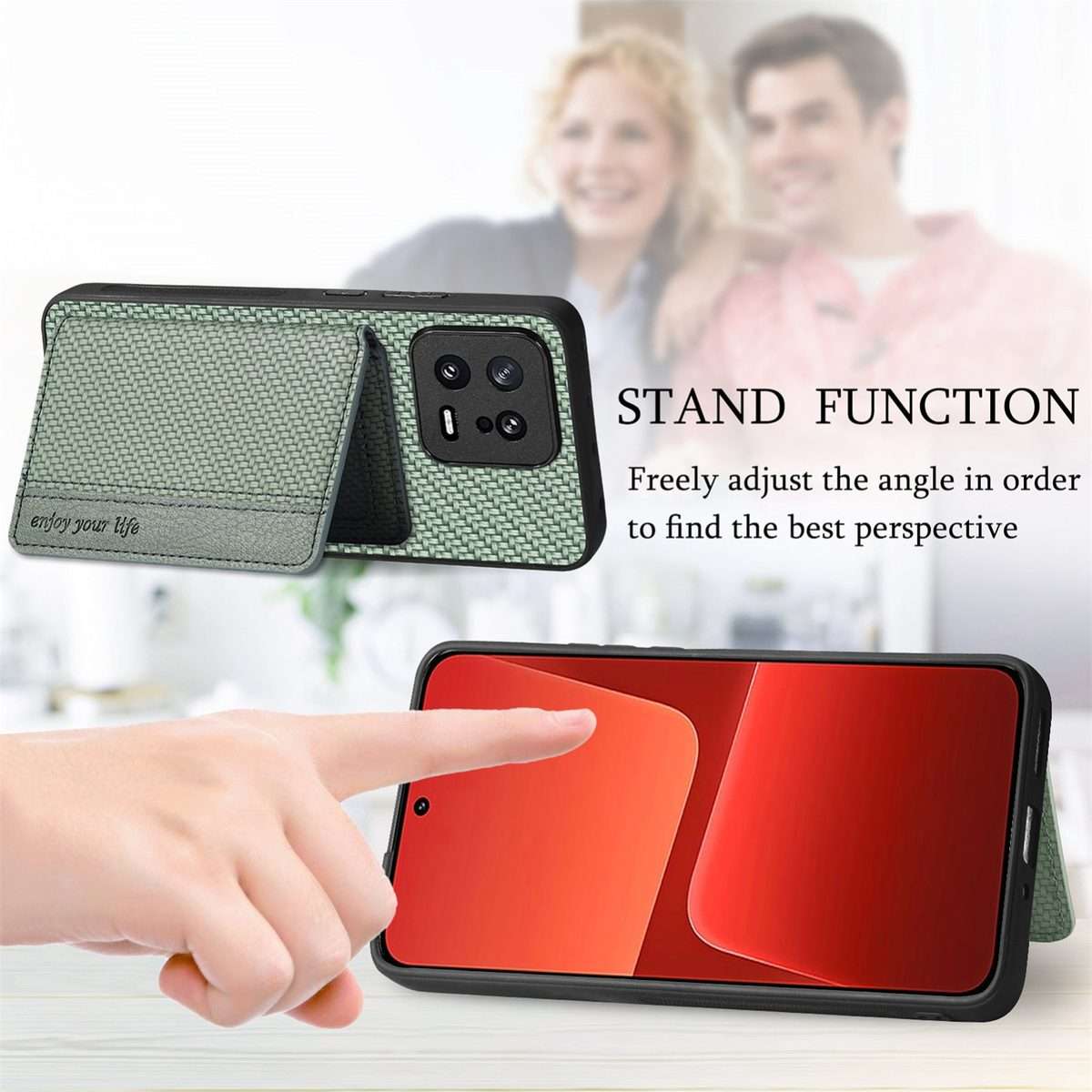 For Redmi Note 14 Pro+ 5G Carbon Fiber Magnetic Card Bag Phone Case(Black)