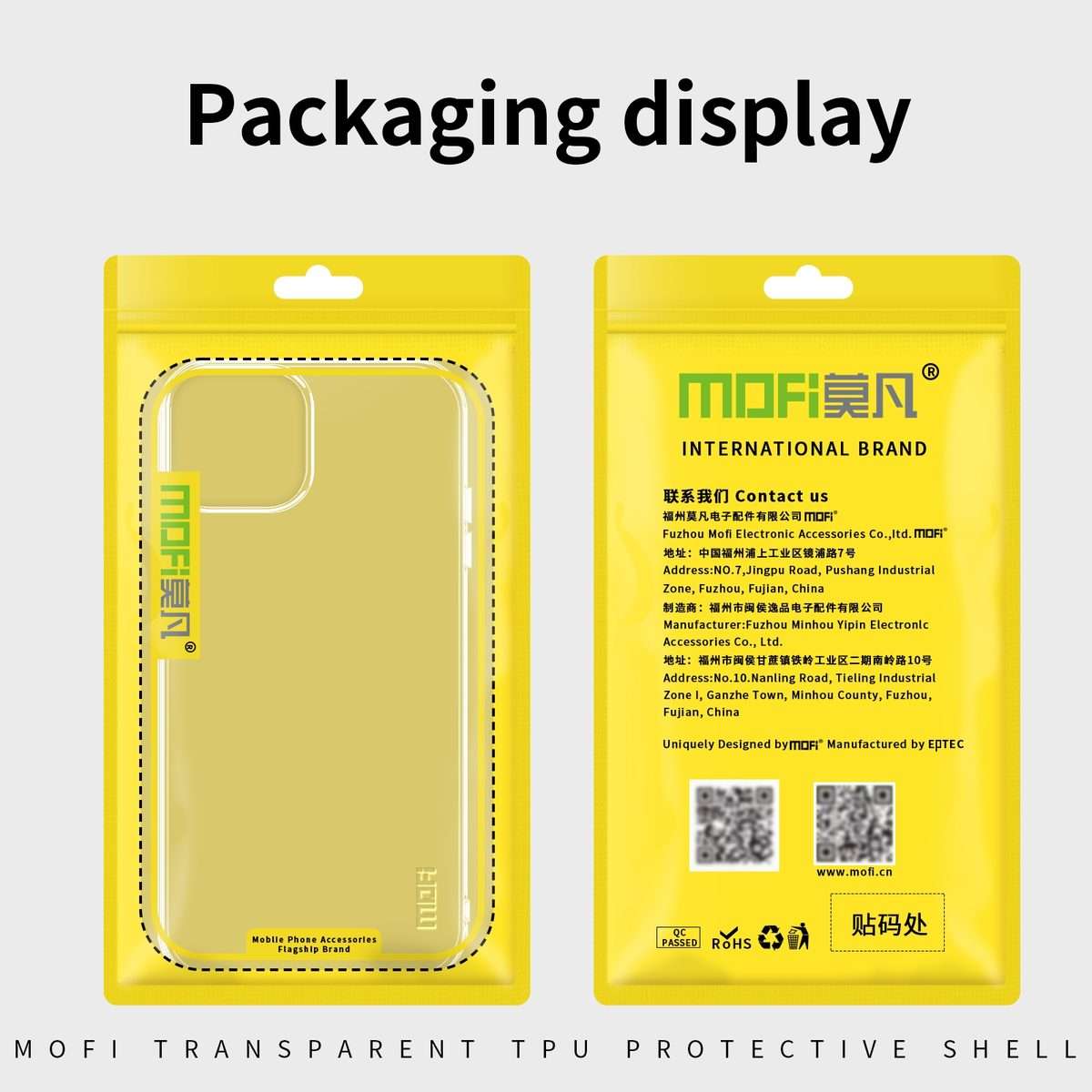 For iPhone 16 Pro MOFI Ming Series Ultra-thin TPU Phone Case(Transparent)