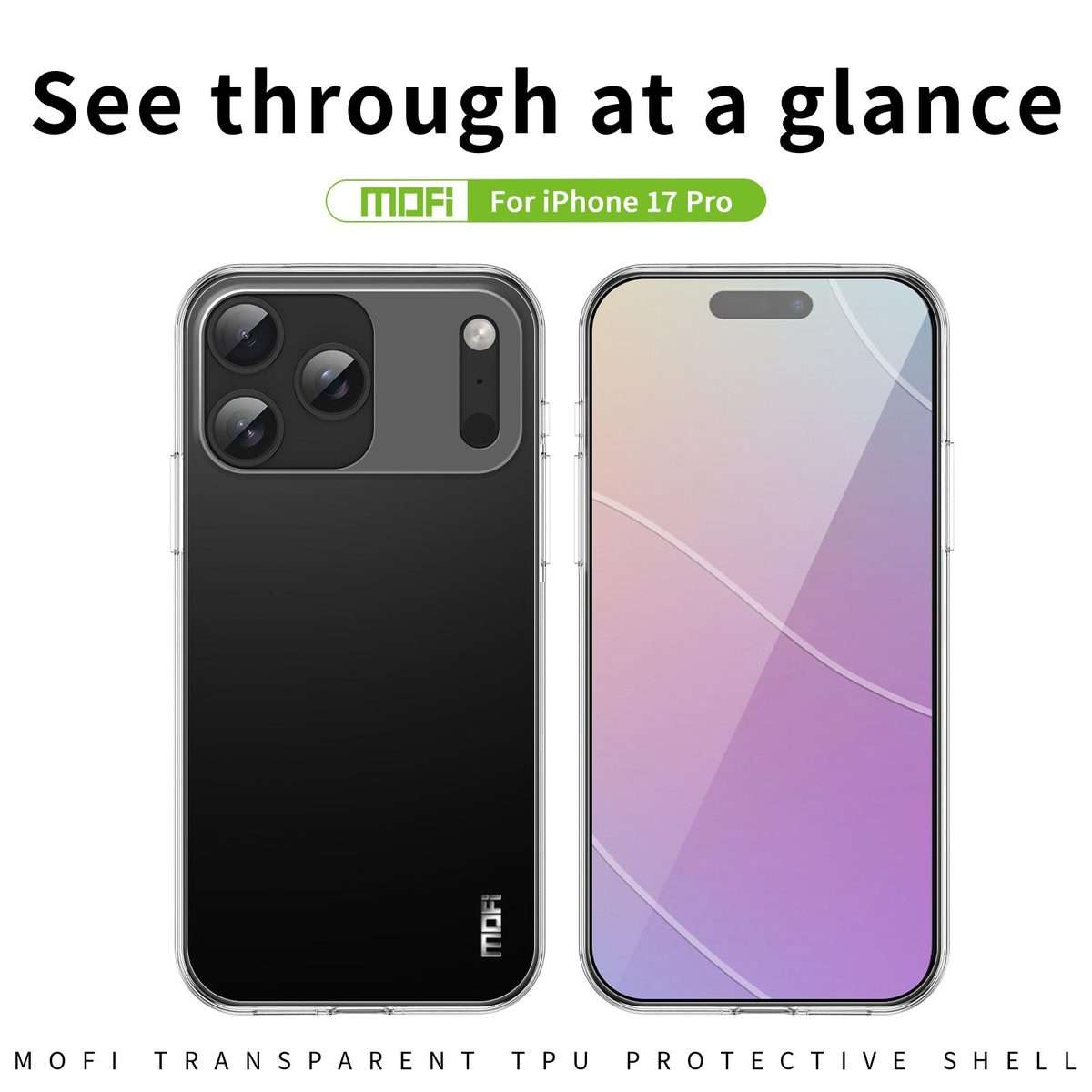 For iPhone 17 Pro MOFI Ming Series Ultra-thin TPU Phone Case(Transparent)