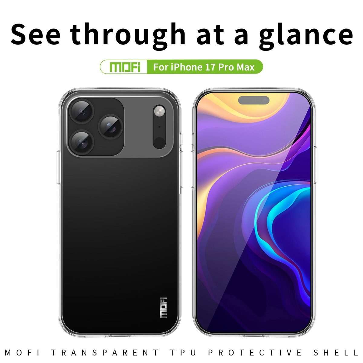 For iPhone 17 Pro Max MOFI Ming Series Ultra-thin TPU Phone Case(Transparent)
