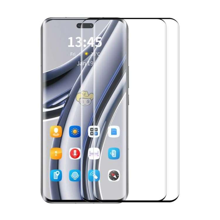 For Honor 400 Pro Global 2pcs ENKAY Hat-Prince Hot Bending Full Coverage Side Glue Tempered Glass