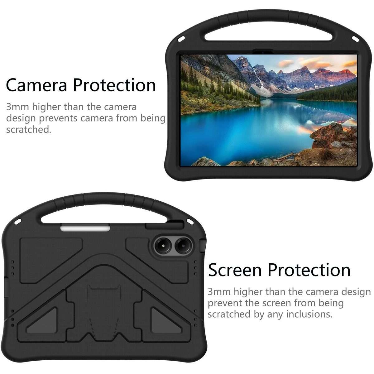 For Xiaomi Redmi Pad 2 Pro 12.1 EVA Shockproof Tablet Case with Holder(Black)