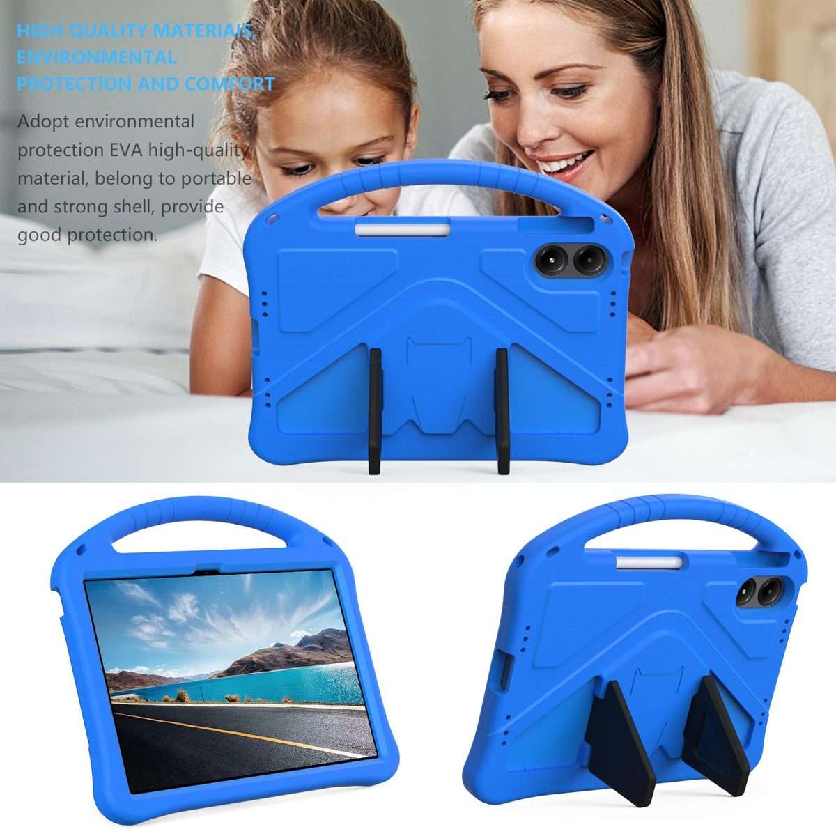 For Xiaomi Redmi Pad 2 Pro 12.1 EVA Shockproof Tablet Case with Holder(Blue)
