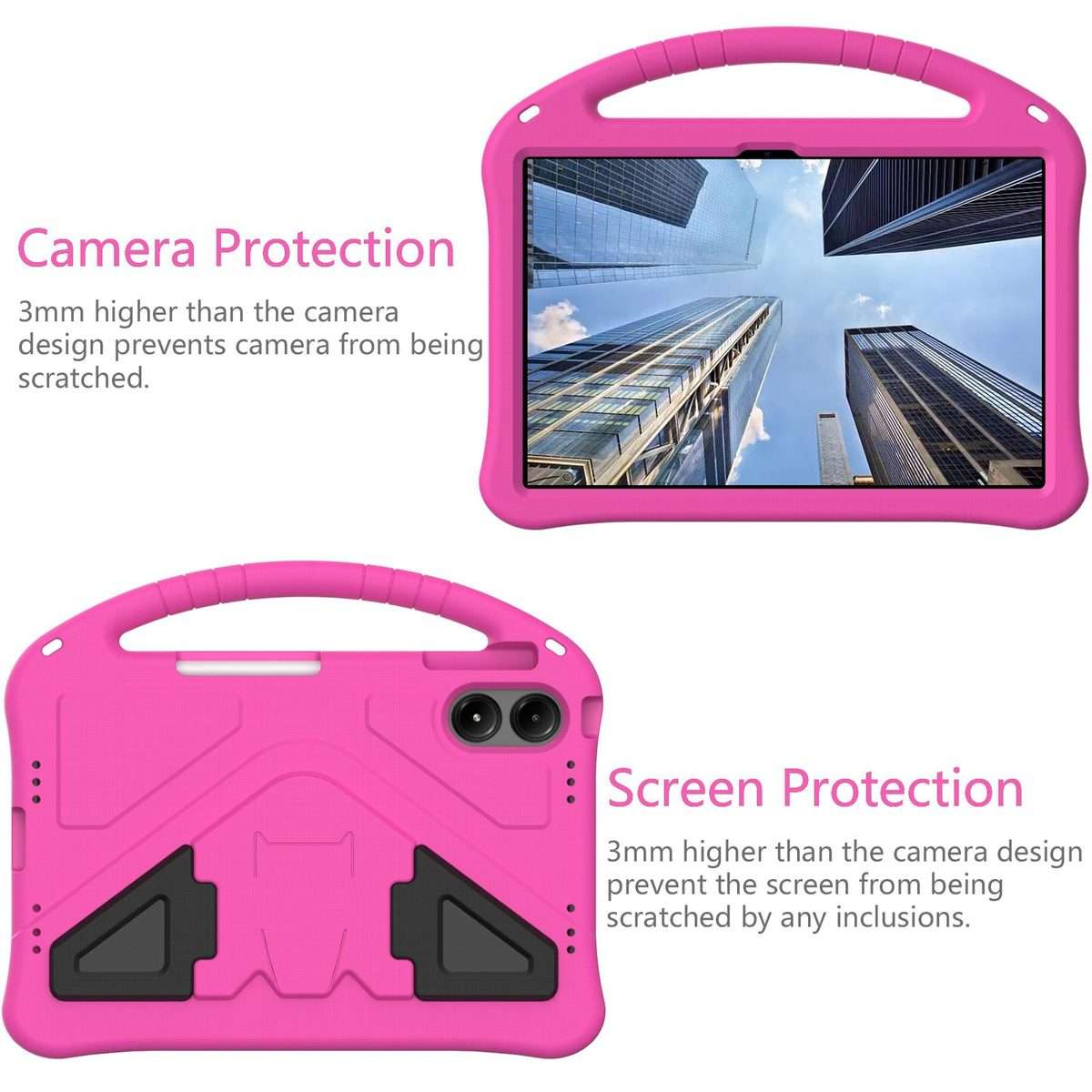For Xiaomi Redmi Pad 2 Pro 12.1 EVA Shockproof Tablet Case with Holder(Rose Red)