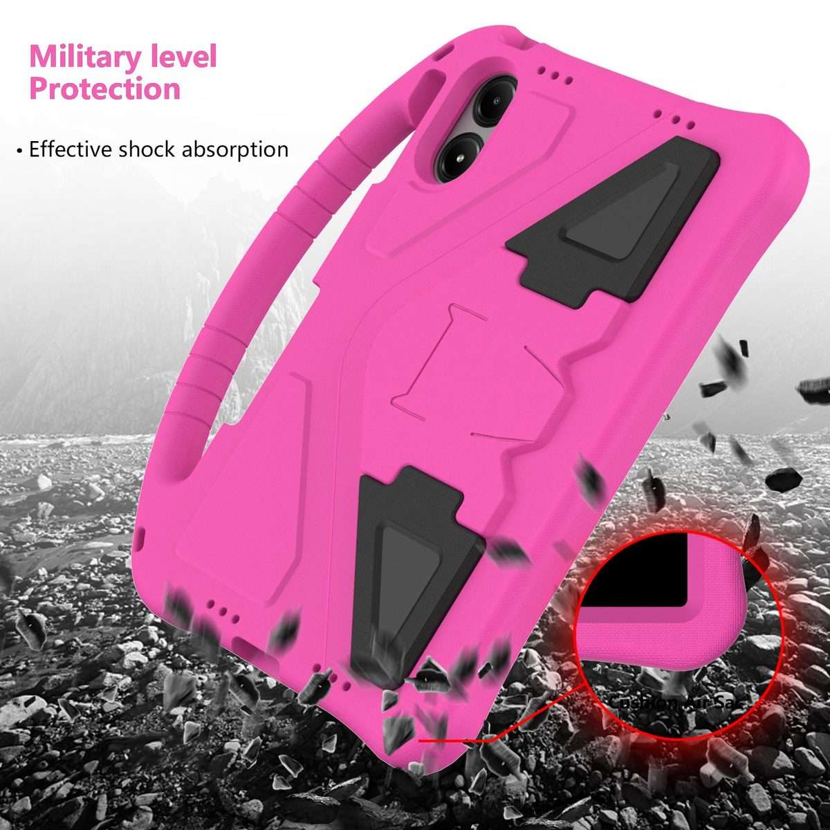 For Xiaomi Redmi Pad 2 Pro 12.1 EVA Shockproof Tablet Case with Holder(Rose Red)