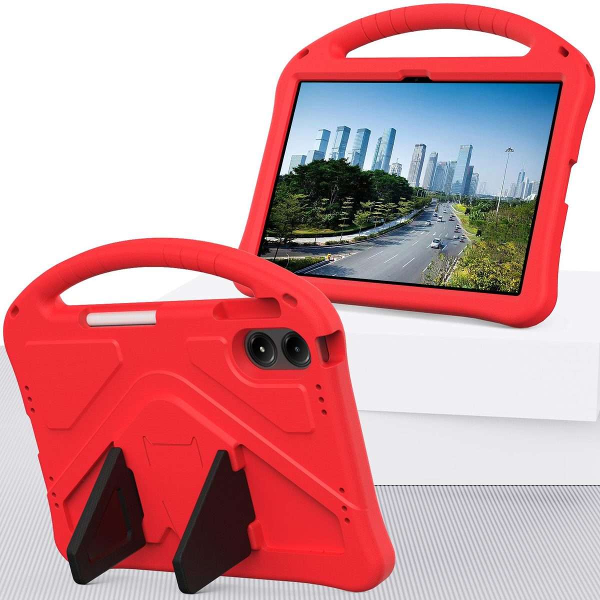 For Xiaomi Redmi Pad 2 Pro 12.1 EVA Shockproof Tablet Case with Holder(Red)