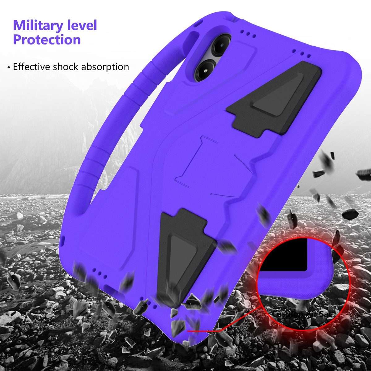 For Xiaomi Redmi Pad 2 Pro 12.1 EVA Shockproof Tablet Case with Holder(Purple)