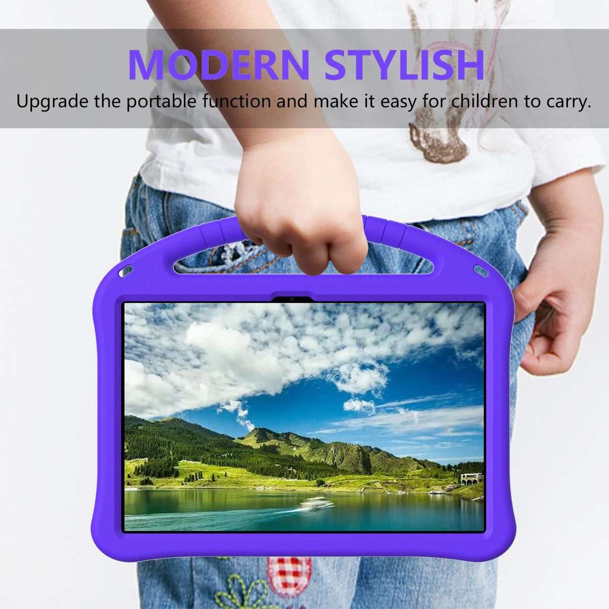 For Xiaomi Redmi Pad 2 Pro 12.1 EVA Shockproof Tablet Case with Holder(Purple)