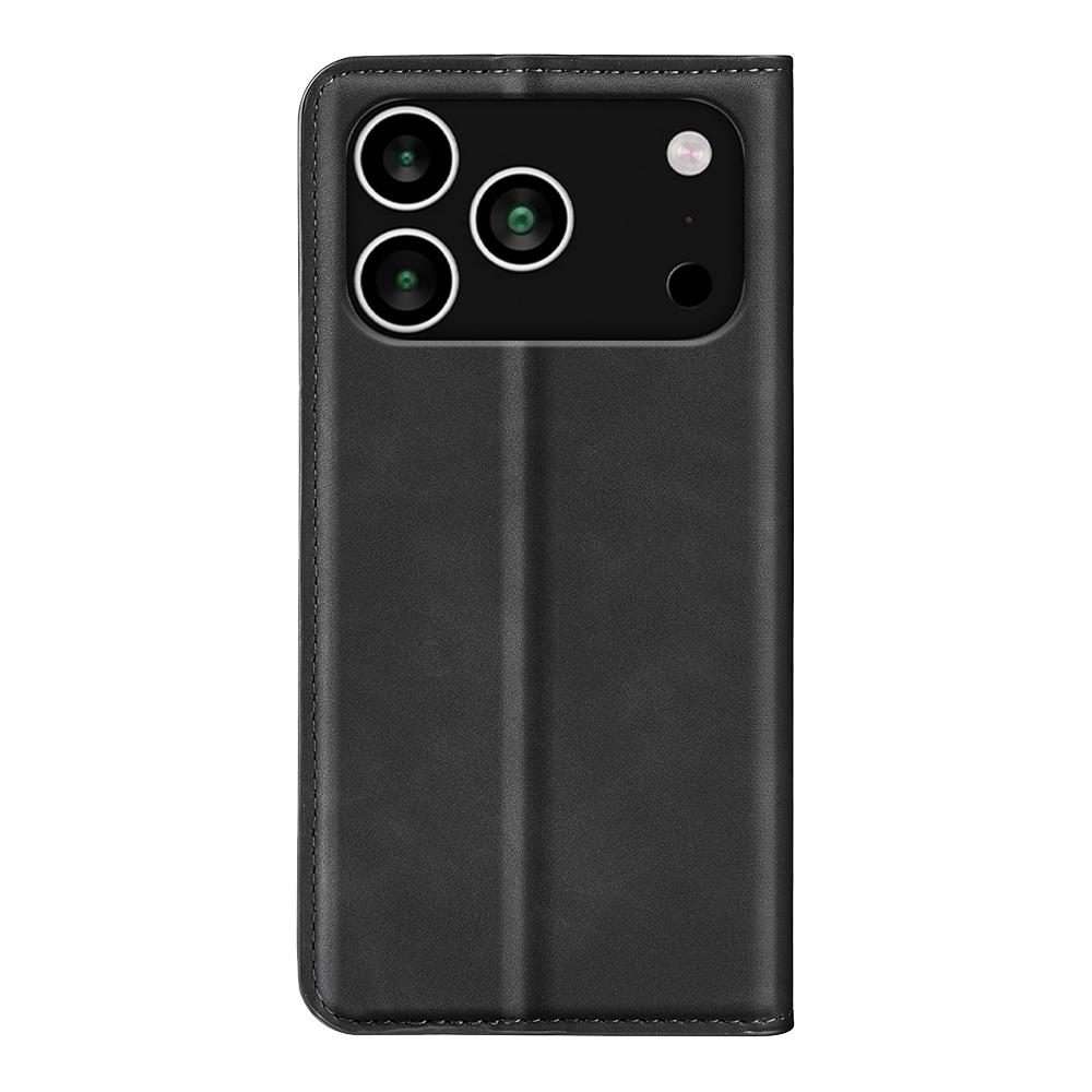 For iPhone 17 Pro Max Retro-skin Magnetic Suction Leather Phone Case(Black)