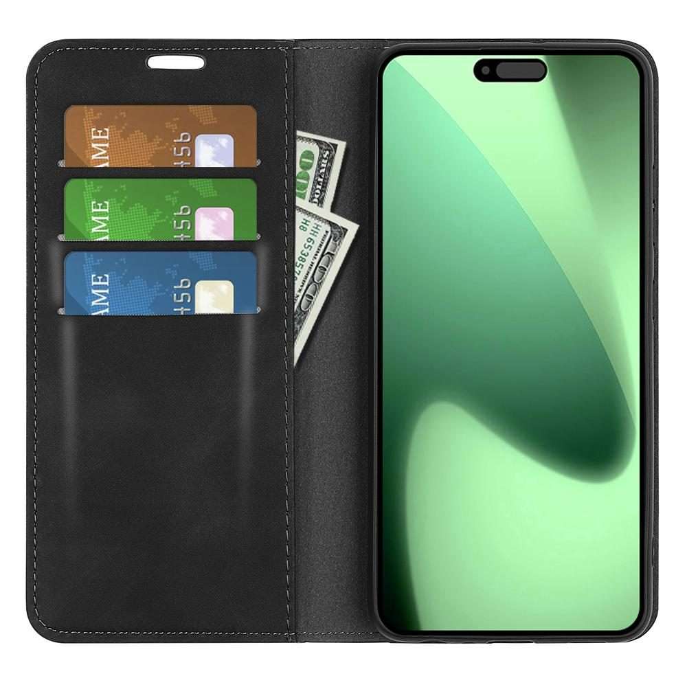 For iPhone 17 Pro Max Retro-skin Magnetic Suction Leather Phone Case(Black)