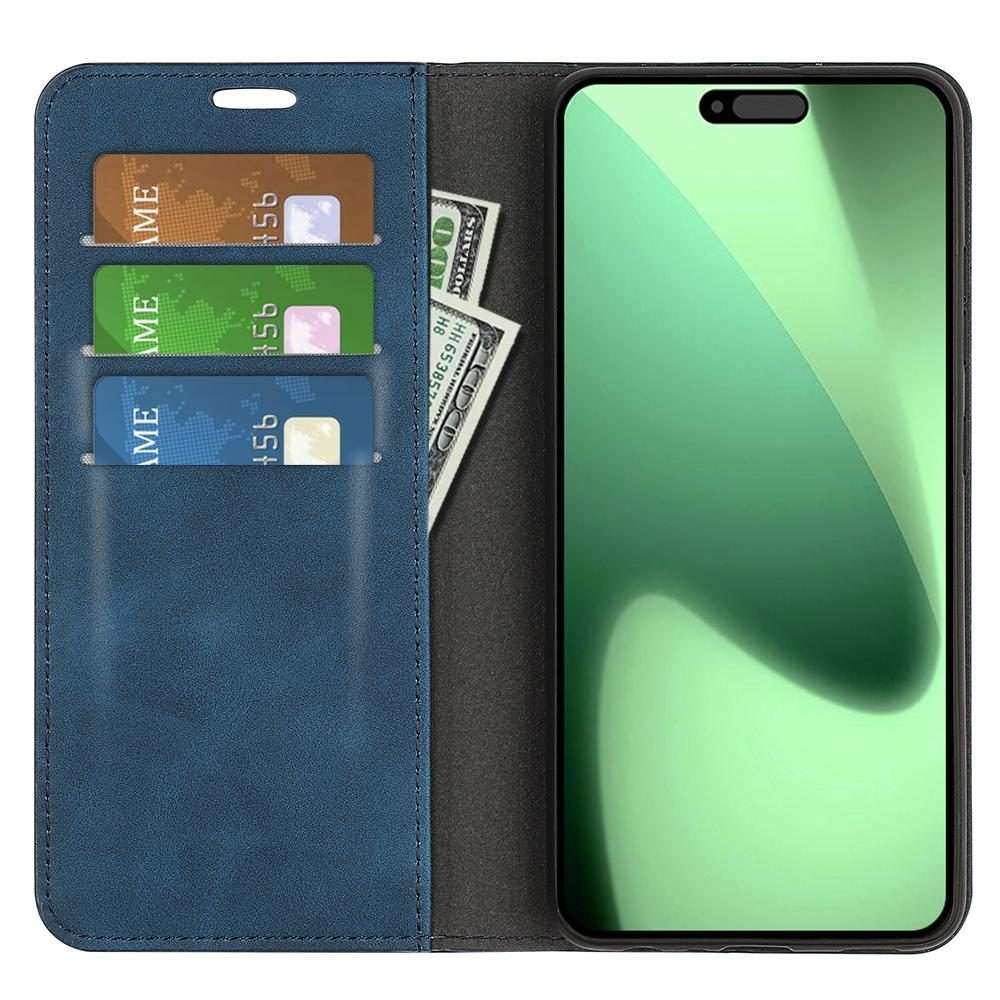 For iPhone 17 Pro Max Retro-skin Magnetic Suction Leather Phone Case(Dark Blue)