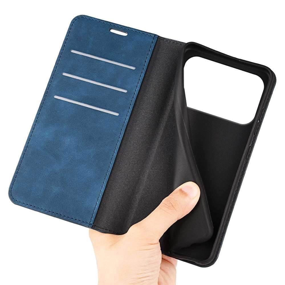 For iPhone 17 Pro Max Retro-skin Magnetic Suction Leather Phone Case(Dark Blue)