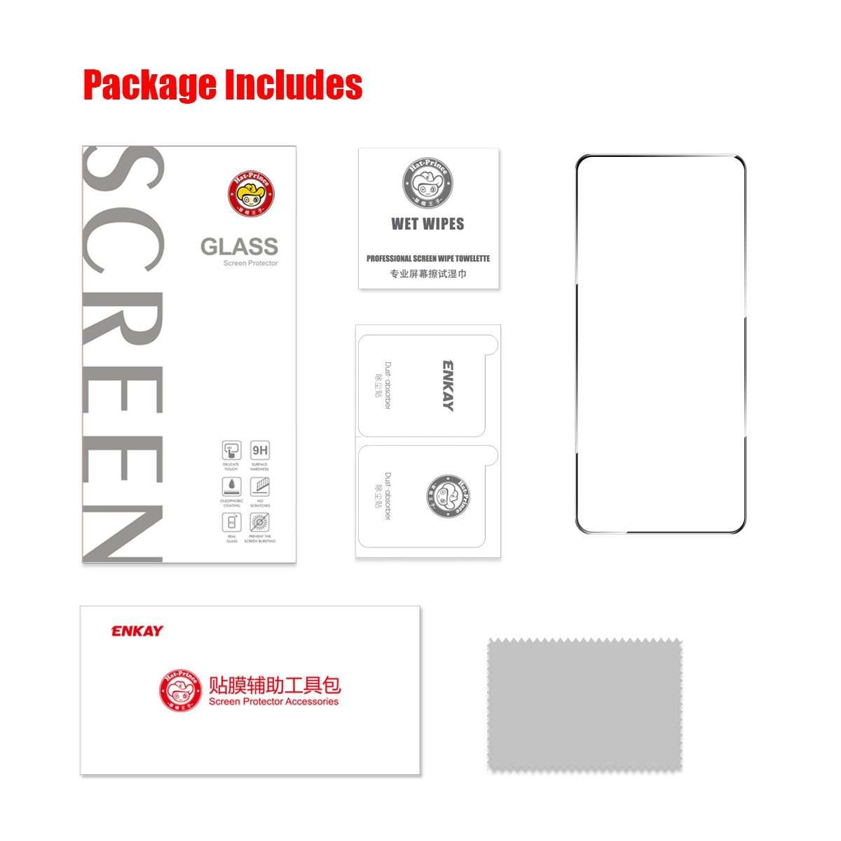 For Redmi Note 13 / Note 13 Pro ENKAY Hat-Prince Full Glue High Aluminum-silicon Tempered Glass Fi