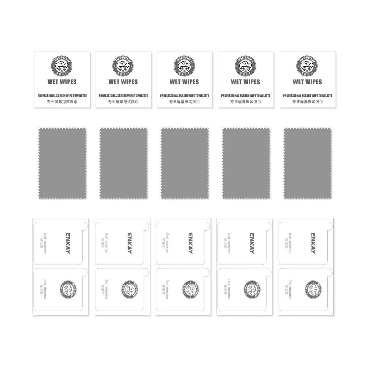 For Redmi Note 13 / Note 13 Pro 5pcs ENKAY Hat-Prince Full Glue High Aluminum-silicon Tempered Gla