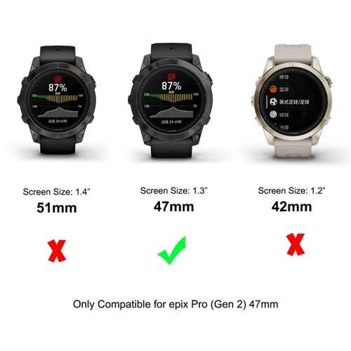For Garmin Epix Pro Gen 2 47mm 2pcs ENKAY 3D Full Coverage Soft PC Edge PMMA HD Screen Protector F