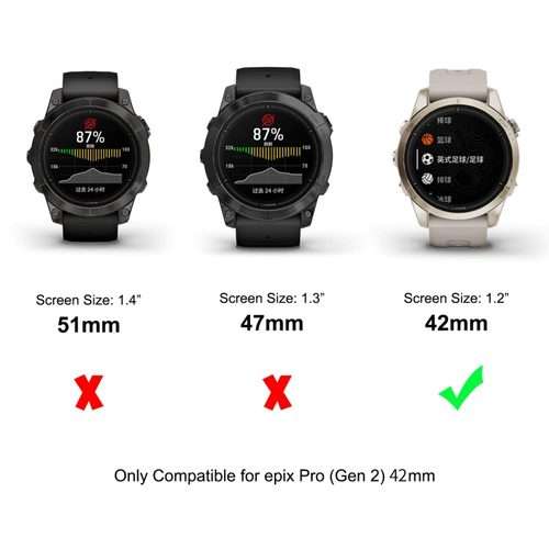 For Garmin Epix Pro Gen 2 42mm 2pcs ENKAY 3D Full Coverage Soft PC Edge PMMA HD Screen Protector F