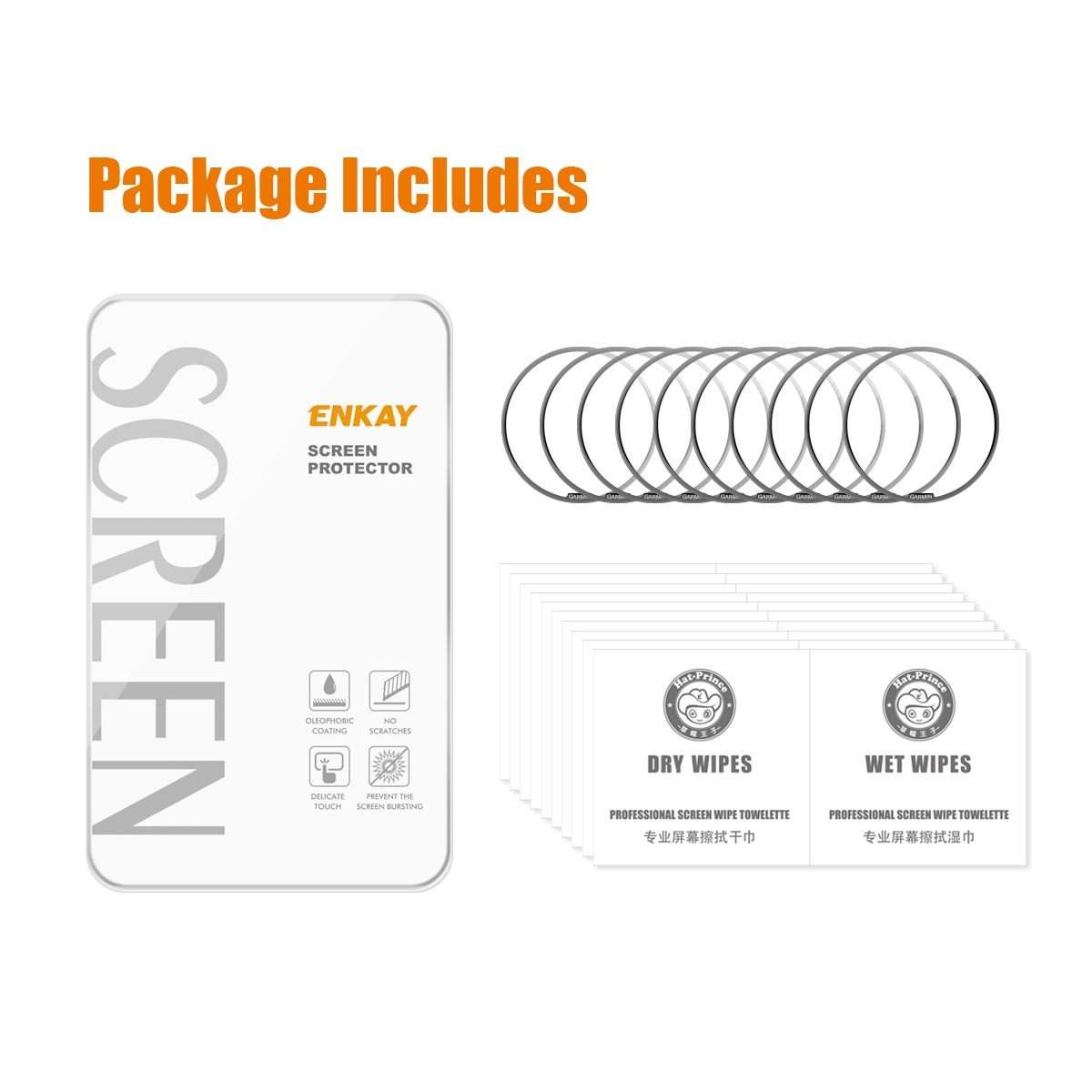 For Garmin Epix Pro Gen 2 47mm 10pcs ENKAY 3D Full Coverage Soft PC Edge PMMA HD Screen Protector