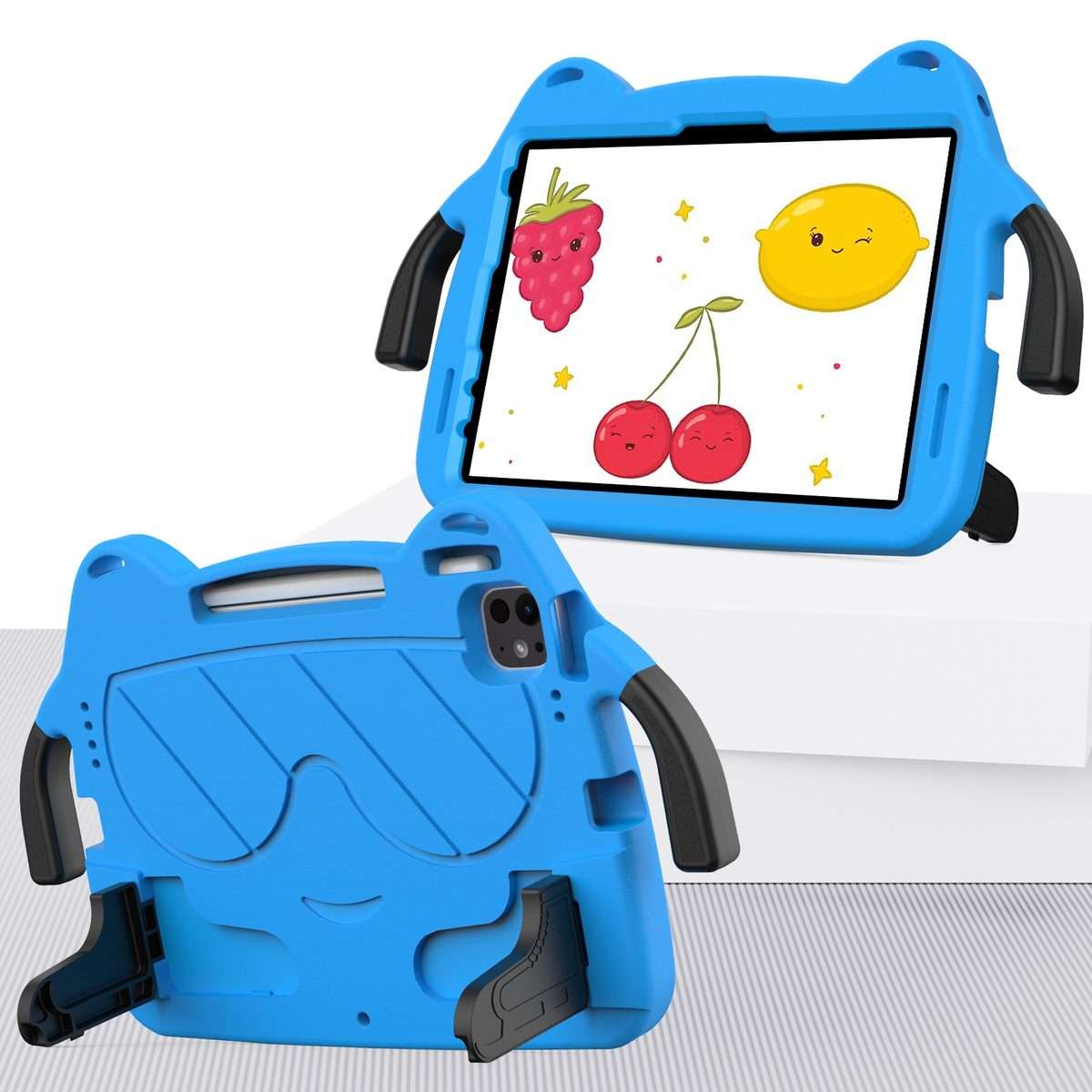 For iPad Pro 11 2025 / 2024 Ice Baby EVA Shockproof Hard PC Tablet Case(Sky Blue+Black)