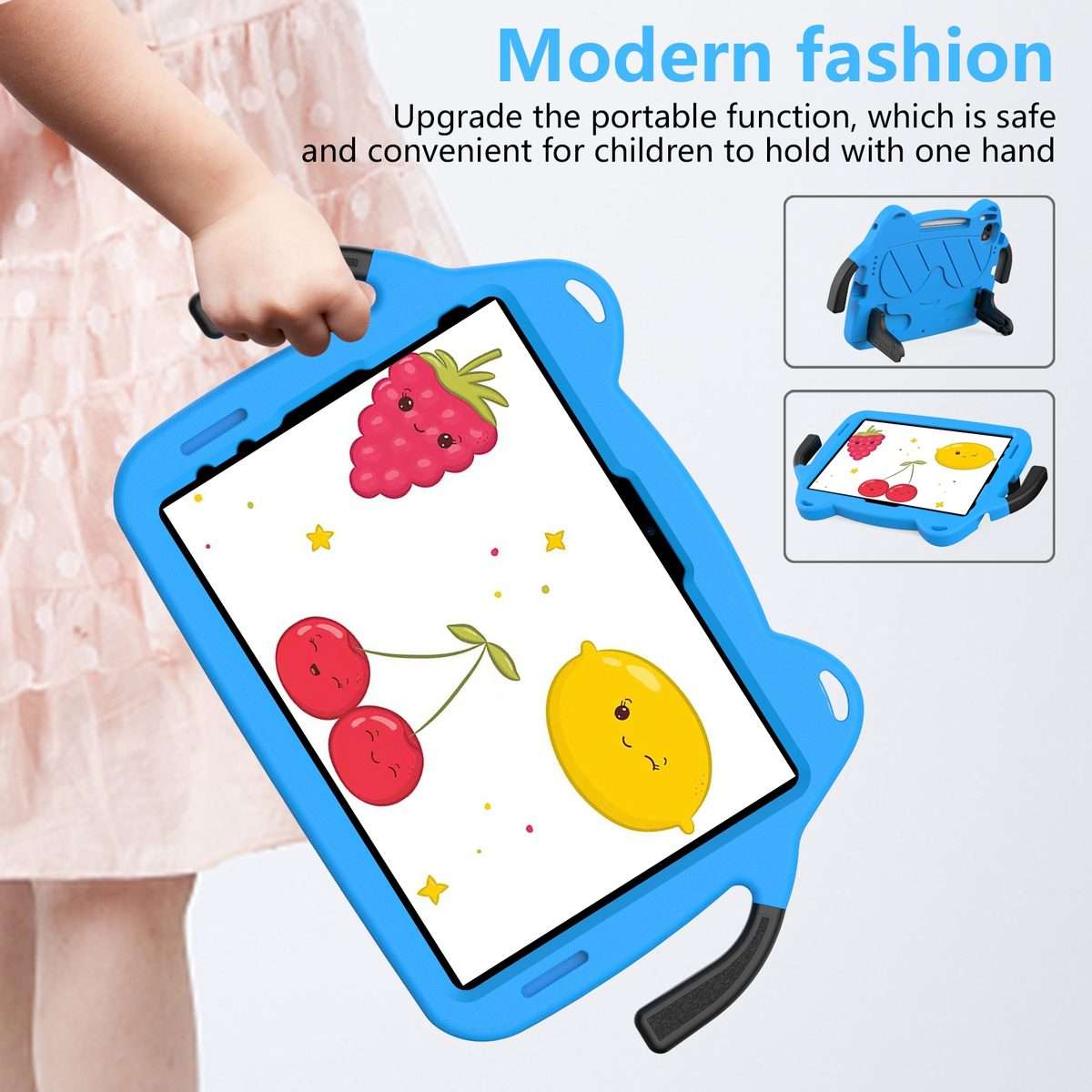 For iPad Pro 11 2025 / 2024 Ice Baby EVA Shockproof Hard PC Tablet Case(Sky Blue+Black)
