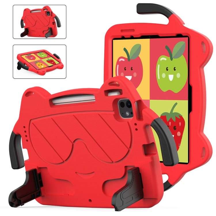 For iPad Pro 11 2025 / 2024 Ice Baby EVA Shockproof Hard PC Tablet Case(Red+Black)