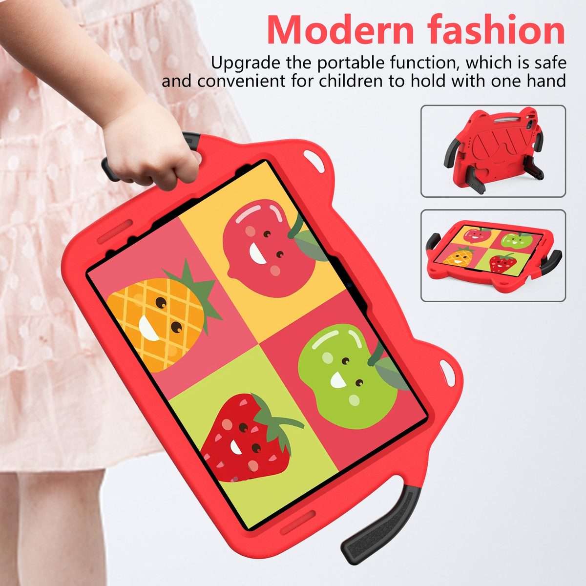 For iPad Pro 11 2025 / 2024 Ice Baby EVA Shockproof Hard PC Tablet Case(Red+Black)