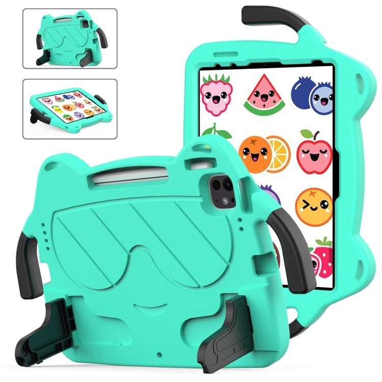 For iPad Pro 11 2025 / 2024 Ice Baby EVA Shockproof Hard PC Tablet Case(Mint Green+Black)