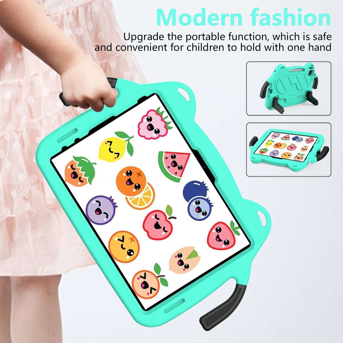 For iPad Pro 11 2025 / 2024 Ice Baby EVA Shockproof Hard PC Tablet Case(Mint Green+Black)
