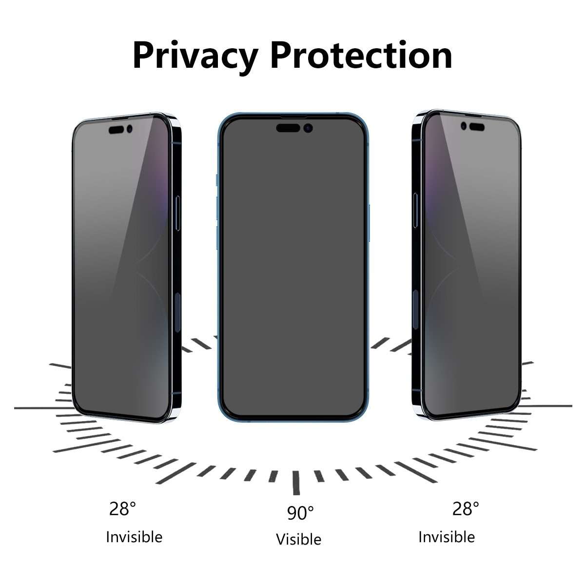 For iPhone 15 Pro 2pcs ENKAY Hat-Prince 28 Anti-peeping Tempered Glass Protector Full Screen Fil
