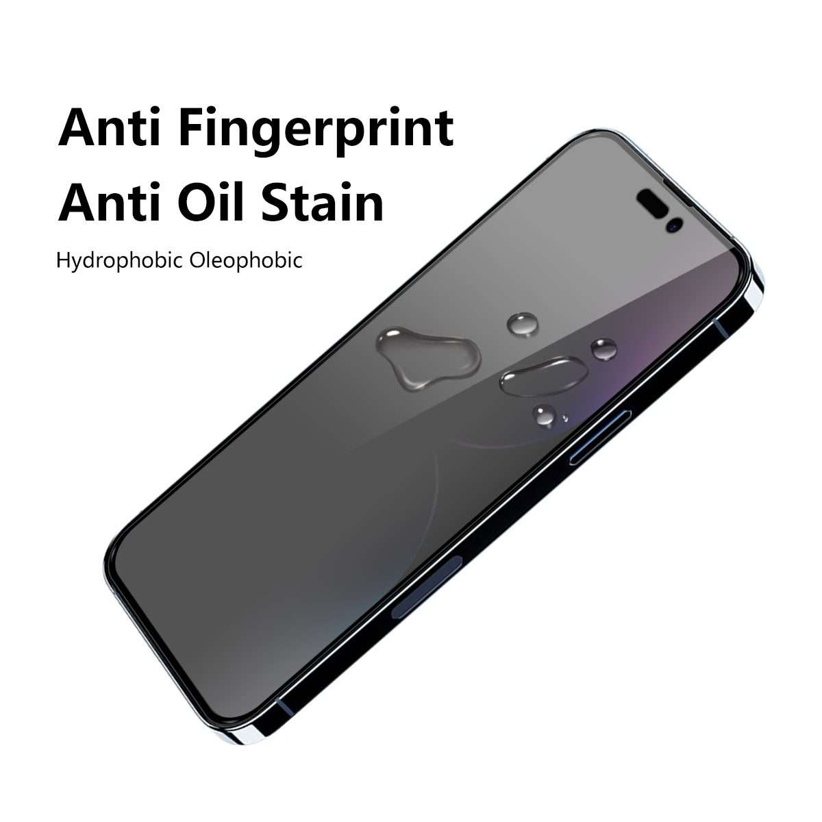 For iPhone 15 Pro 2pcs ENKAY Hat-Prince 28 Anti-peeping Tempered Glass Protector Full Screen Fil