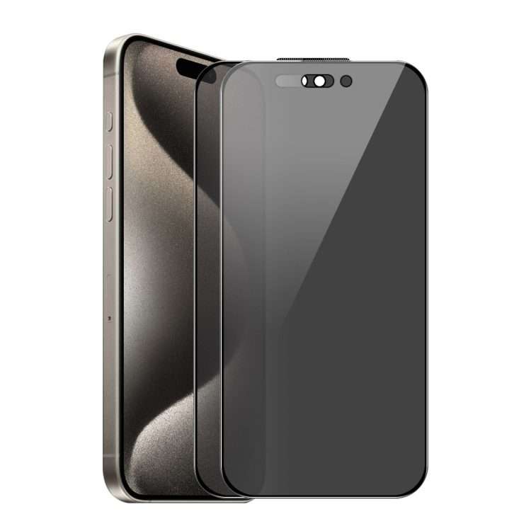 For iPhone 16 Pro Max 2pcs ENKAY Hat-Prince 28 Anti-peeping Tempered Glass Protector Full Screen