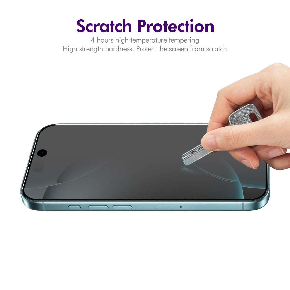 For iPhone 17 Pro Max 2pcs ENKAY Hat-Prince 28 Anti-peeping Tempered Glass Protector Full Screen