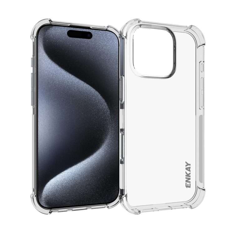 For iPhone 16 Pro ENKAY Hat-Prince Transparent TPU Shockproof Phone Case