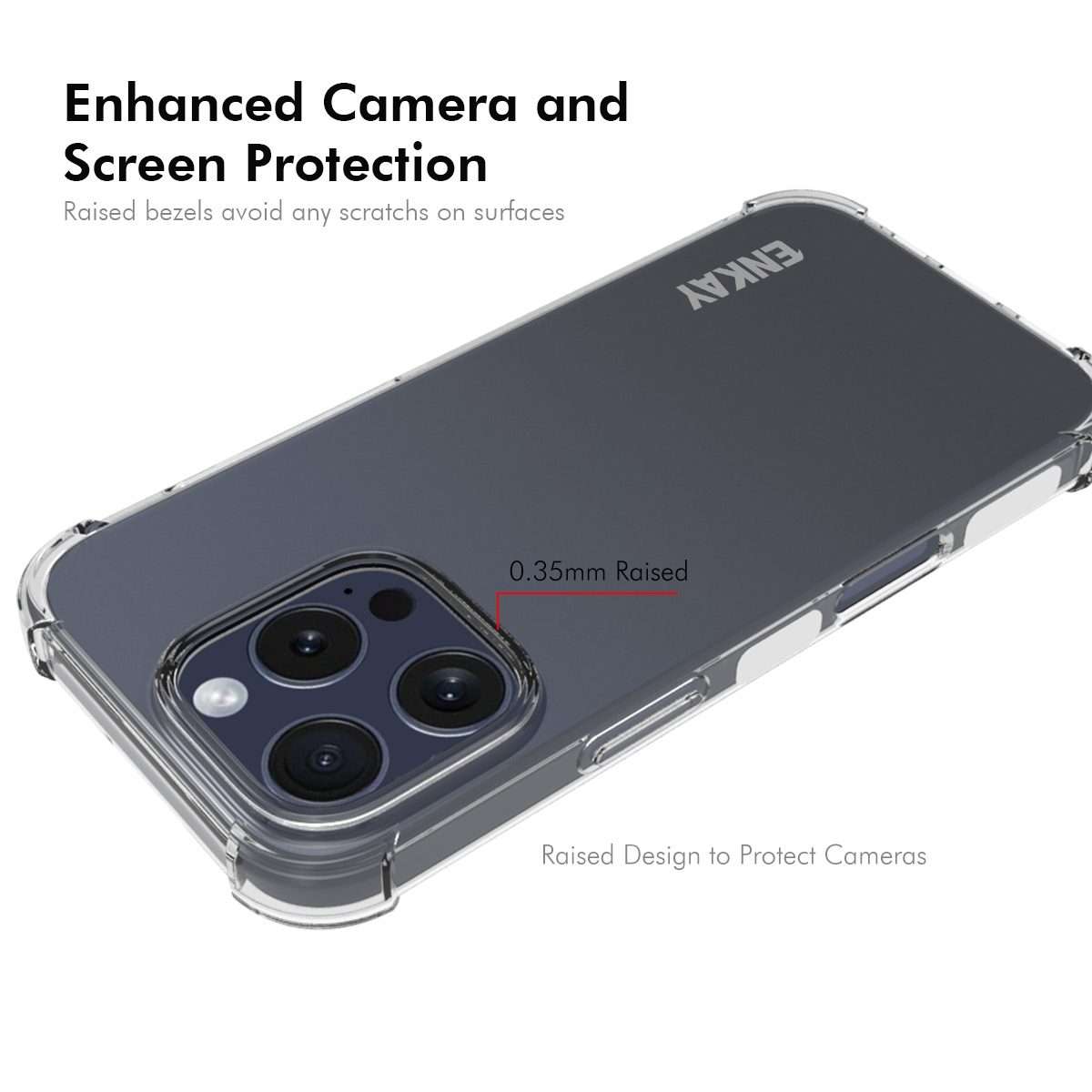 For iPhone 16 Pro ENKAY Hat-Prince Transparent TPU Shockproof Phone Case