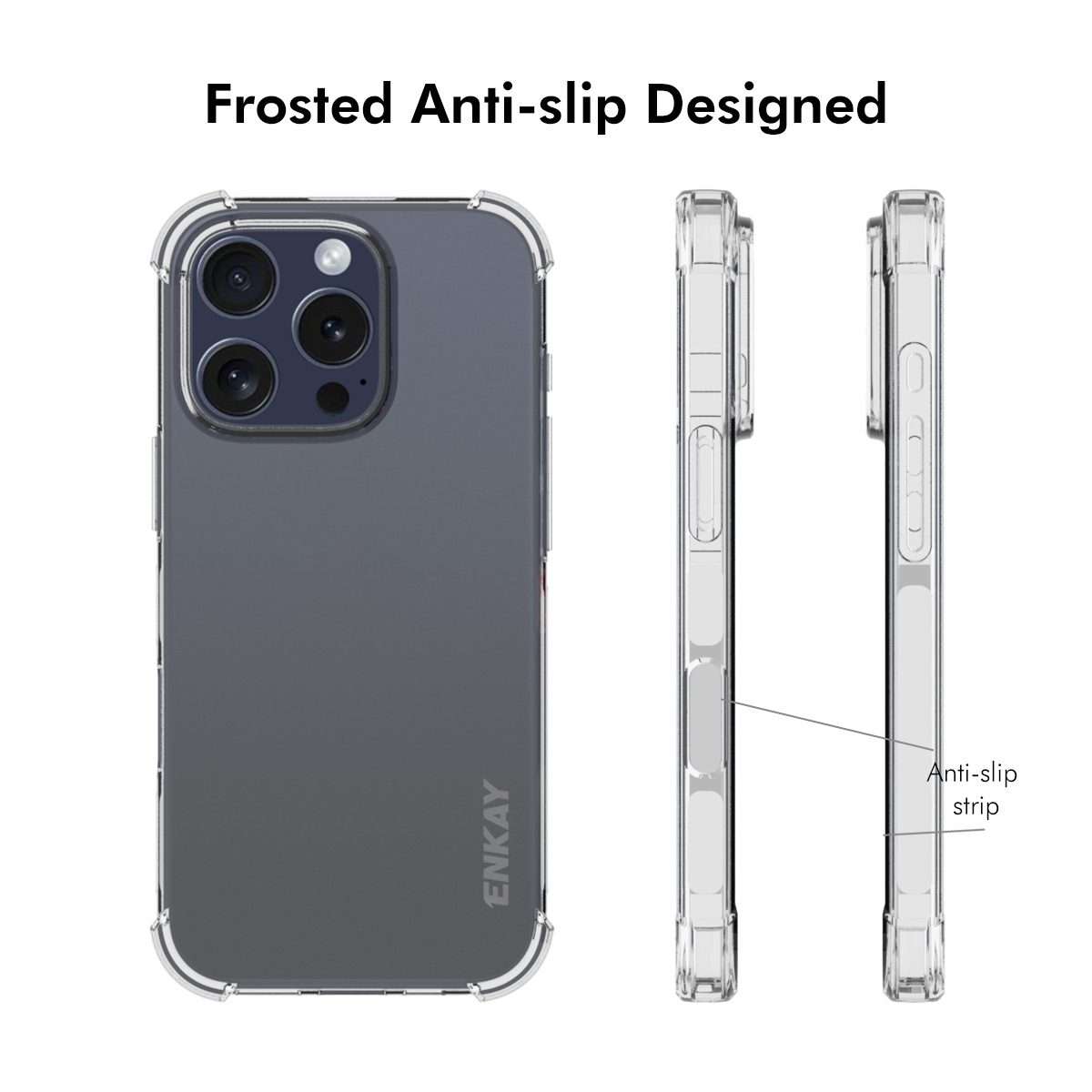 For iPhone 16 Pro ENKAY Hat-Prince Transparent TPU Shockproof Phone Case