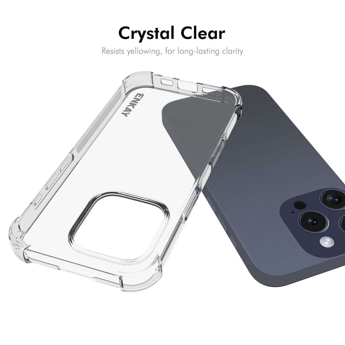 For iPhone 16 Pro ENKAY Hat-Prince Transparent TPU Shockproof Phone Case