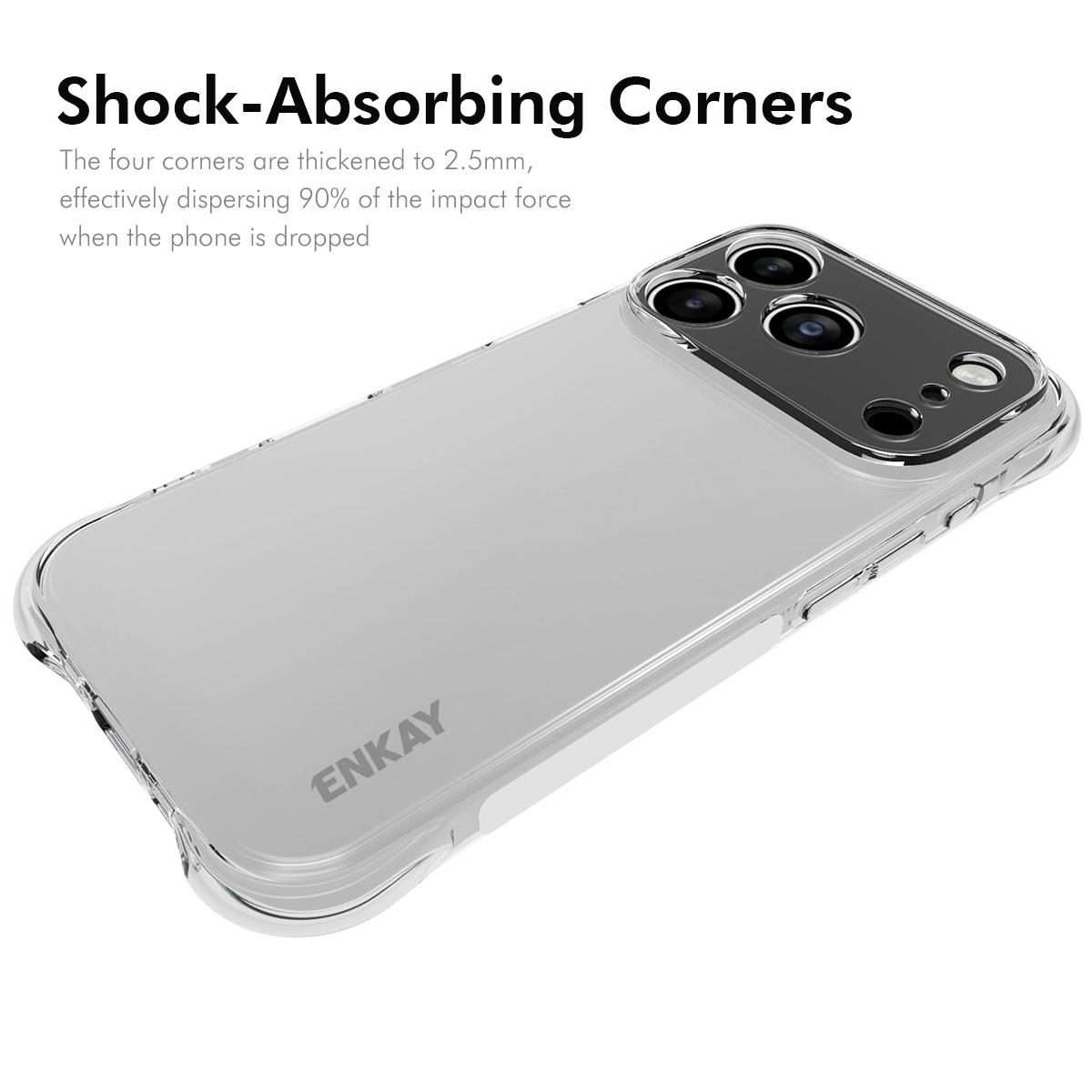 For iPhone 17 Pro Max ENKAY Hat-Prince Transparent TPU Shockproof Phone Case