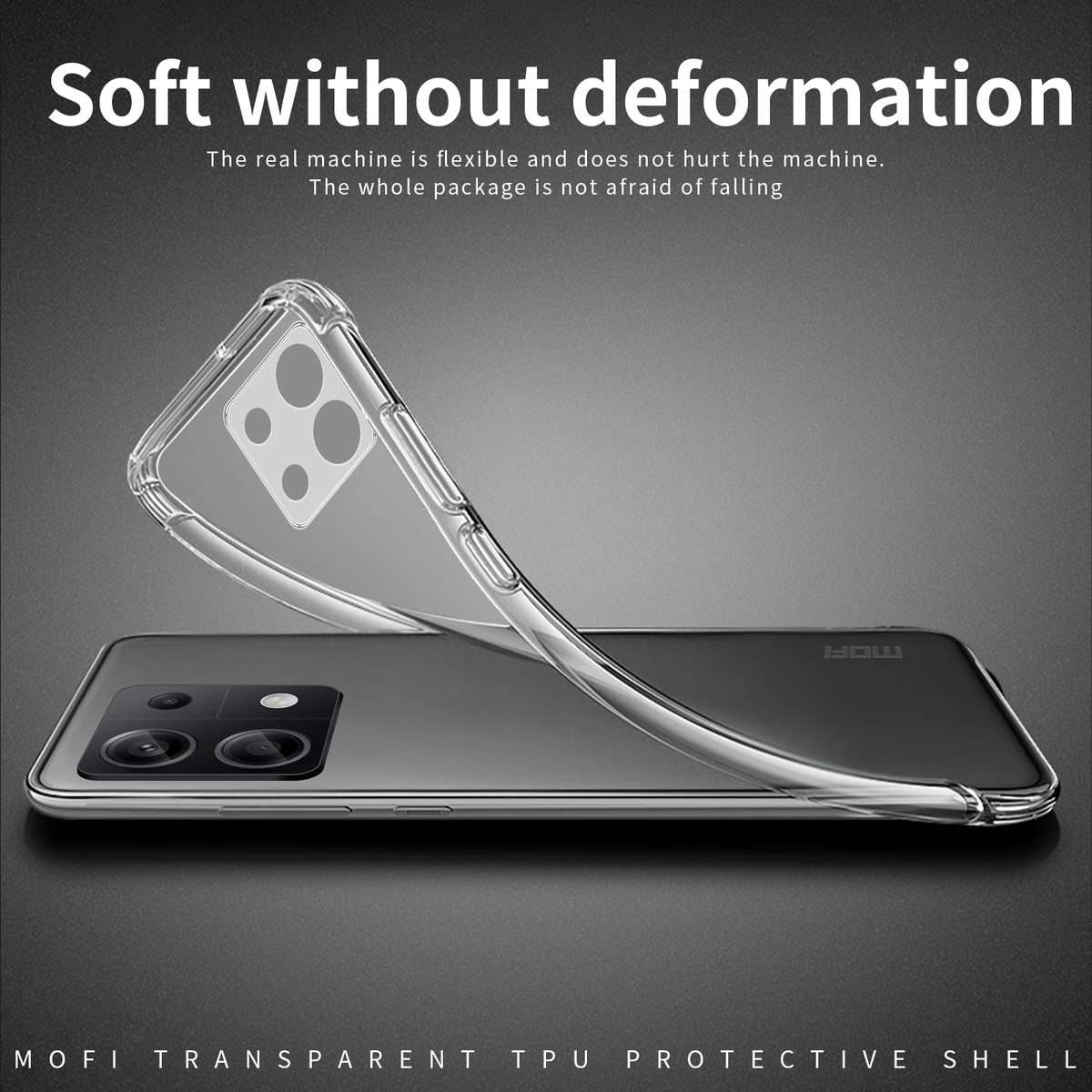 For Xiaomi Redmi Note 13 Pro 5G MOFI Ming Series Ultra-thin TPU Phone Case(Transparent)