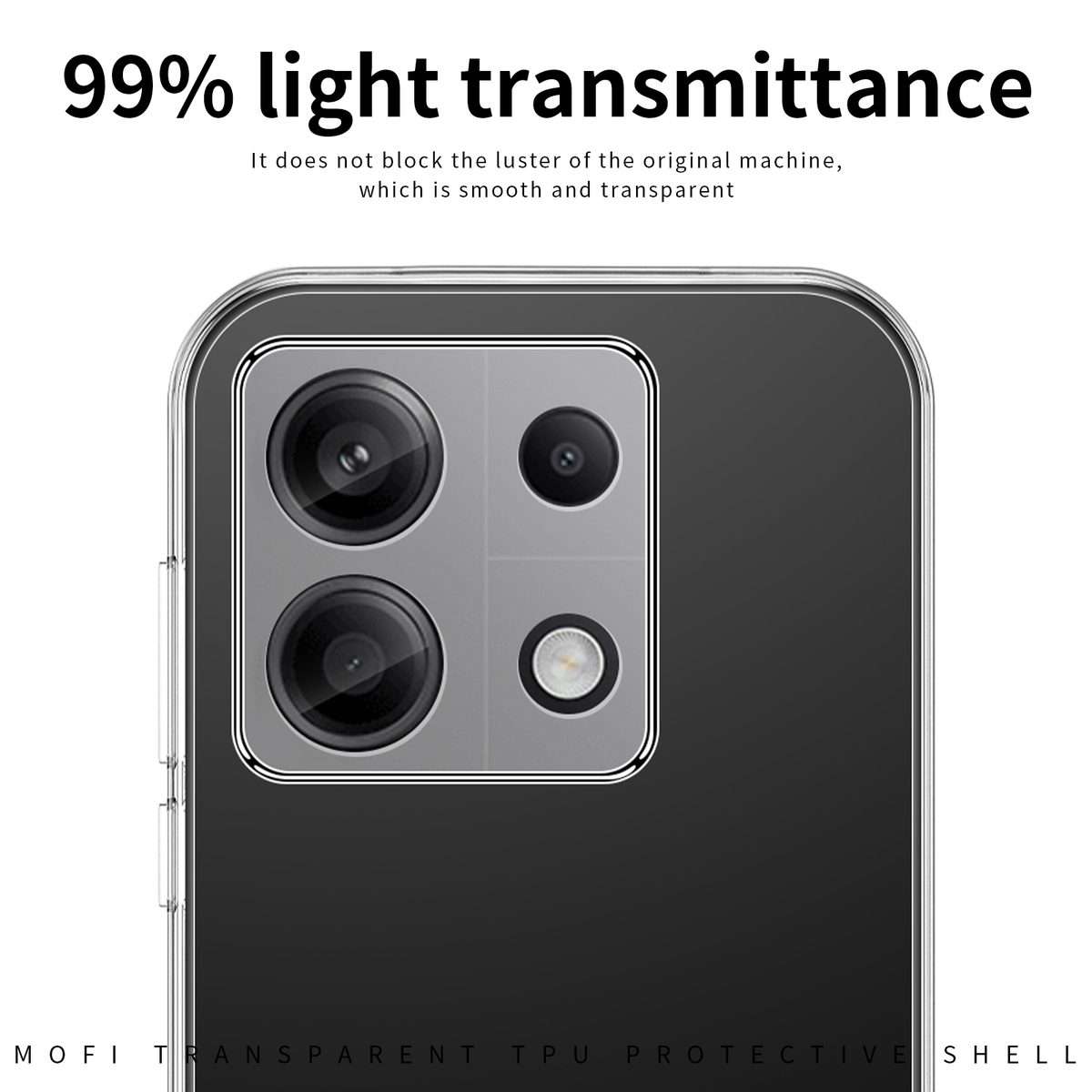 For Xiaomi Redmi Note 13 Pro 5G MOFI Ming Series Ultra-thin TPU Phone Case(Transparent)