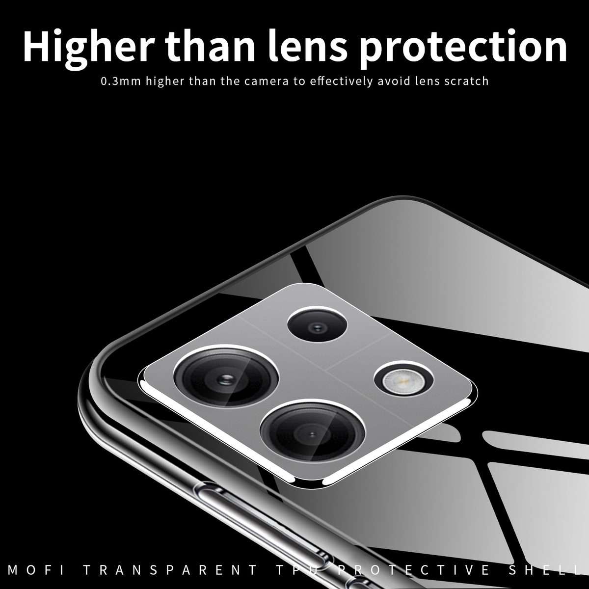 For Xiaomi Redmi Note 13 Pro 5G MOFI Ming Series Ultra-thin TPU Phone Case(Transparent)