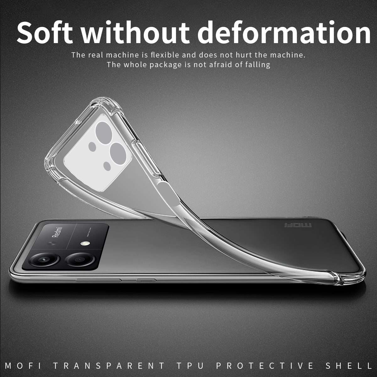 For Xiaomi Redmi Note 13R Pro MOFI Ming Series Ultra-thin TPU Phone Case(Transparent)