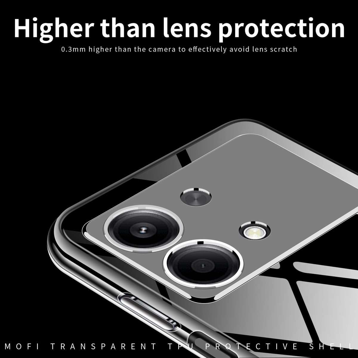 For Xiaomi Redmi Note 13R Pro MOFI Ming Series Ultra-thin TPU Phone Case(Transparent)