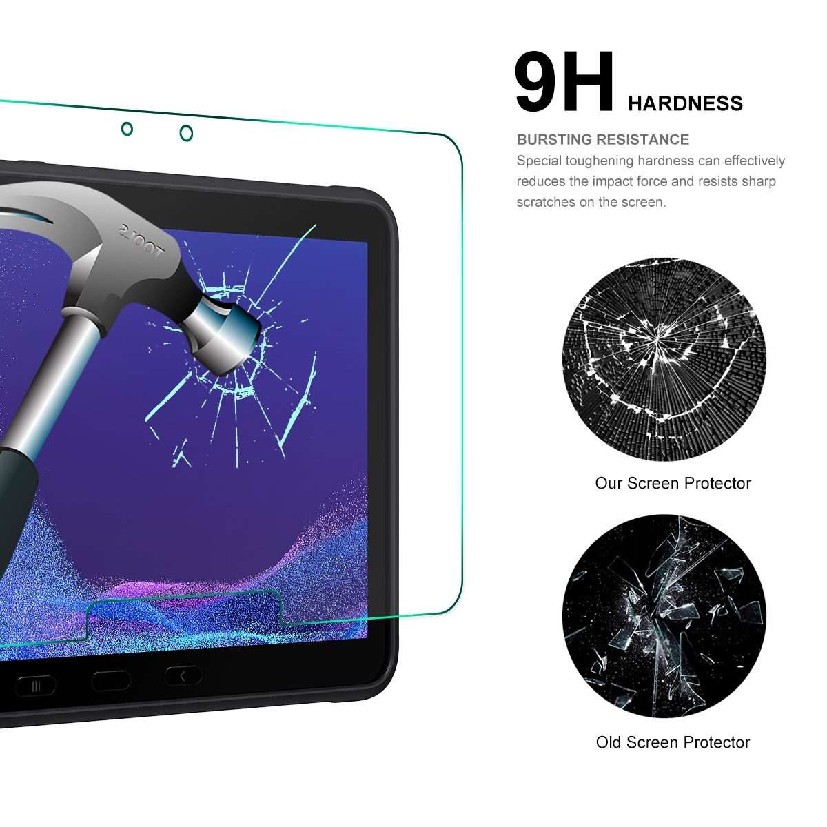 For Samsung Galaxy Tab Active4 Pro ENKAY Hat-Prince 0.33mm Explosion-proof Tempered Glass Film