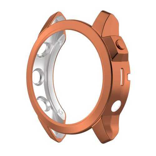 For Garmin Fenix 7S Pro Half Package Electroplated TPU Watch Protective Case(Gold)