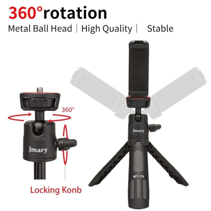 JMARY MT19 Desktop Stand Portable Mini Selfie Stick Camera Mobile Phone Holder Tripod