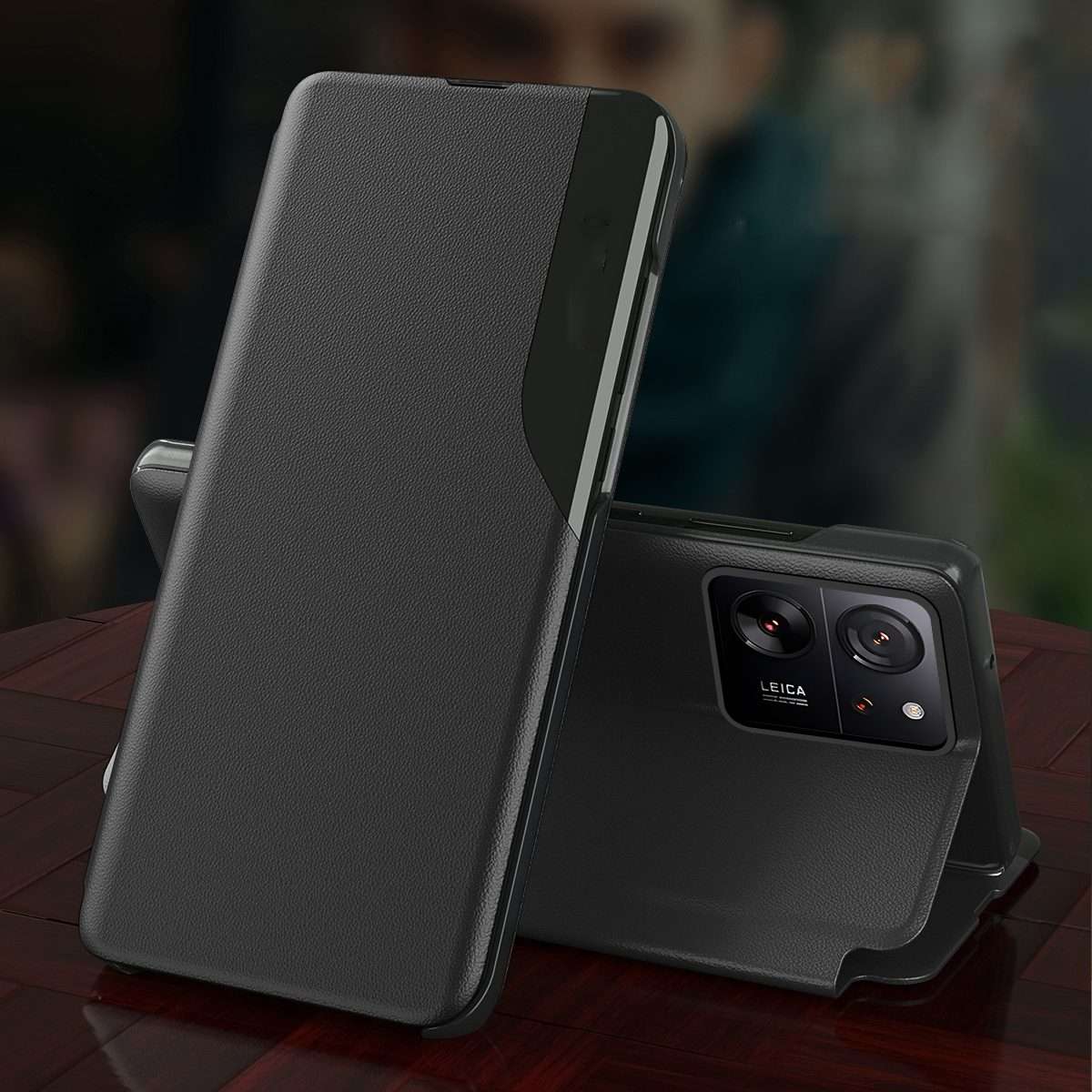 For Xiaomi 14 Pro Attraction Flip Holder Leather Phone Case(Black)