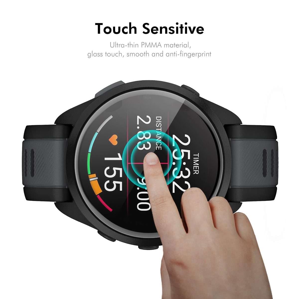 For Huawei Watch GT 5 Pro 46mm 2pcs ENKAY 3D Full Coverage Soft PC Edge PMMA HD Screen Film