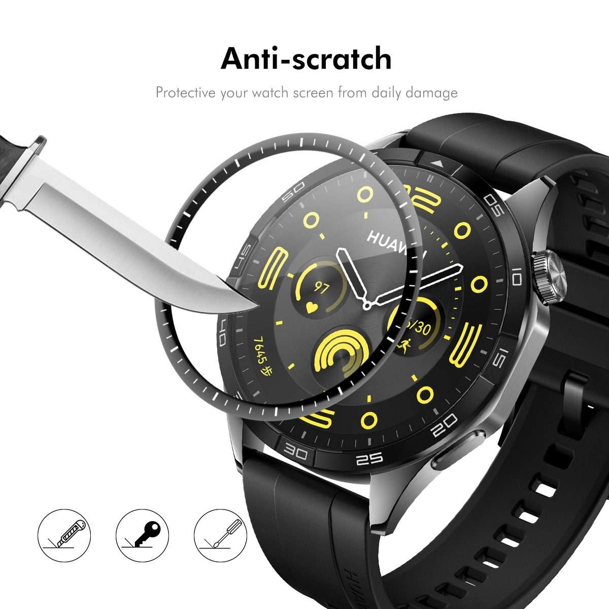 For Huawei Watch GT 5 46mm 5pcs ENKAY 3D Full Coverage Soft PC Edge PMMA HD Screen Film